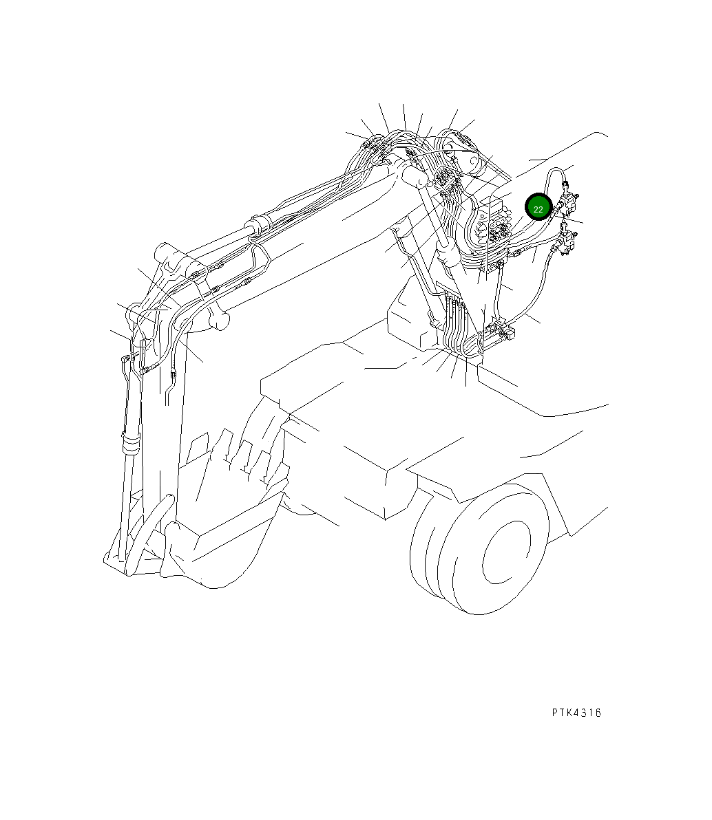 Шланг 21J-973-1451 Komatsu