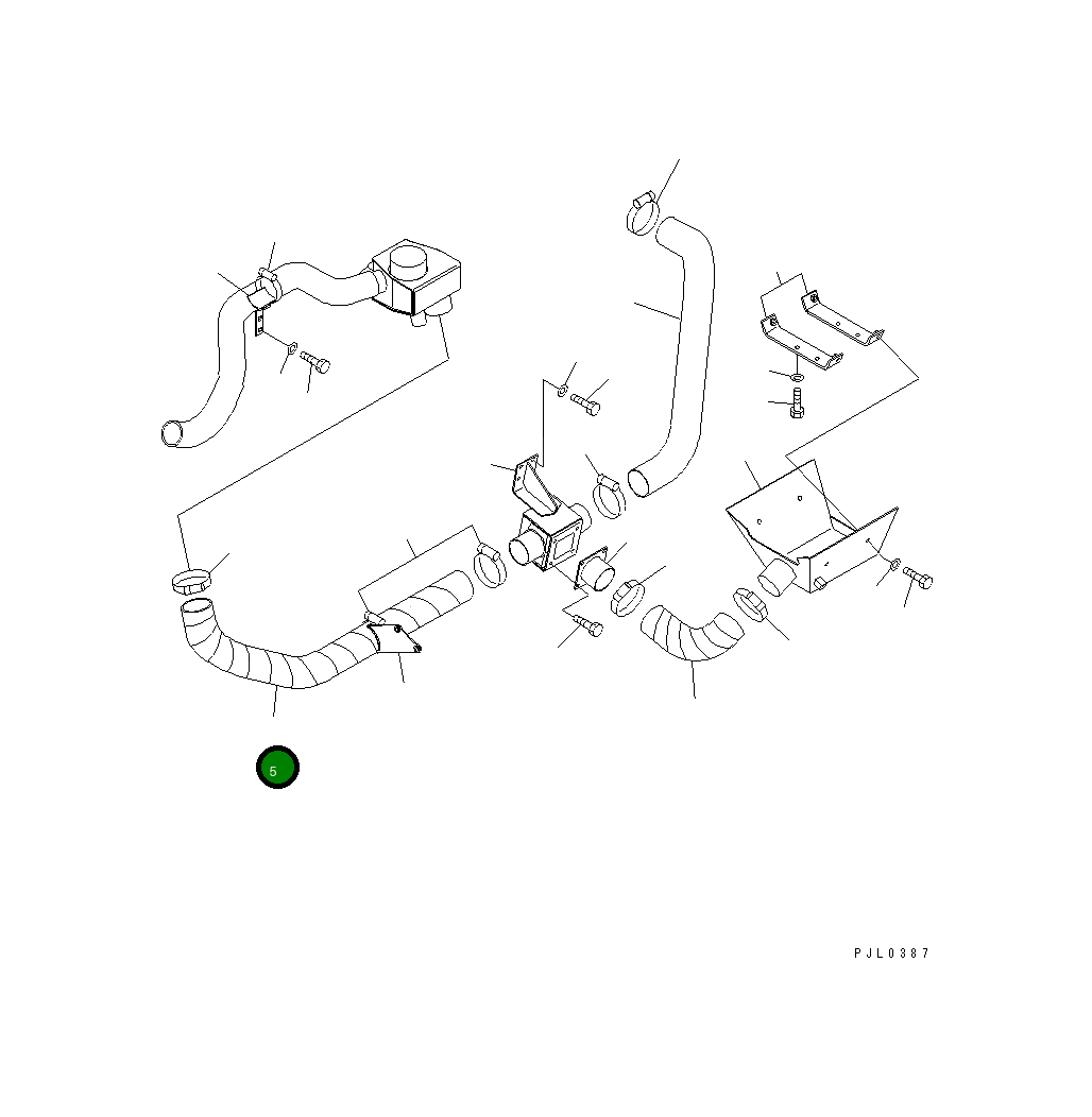 Воздуховод 196-01-31210 Komatsu