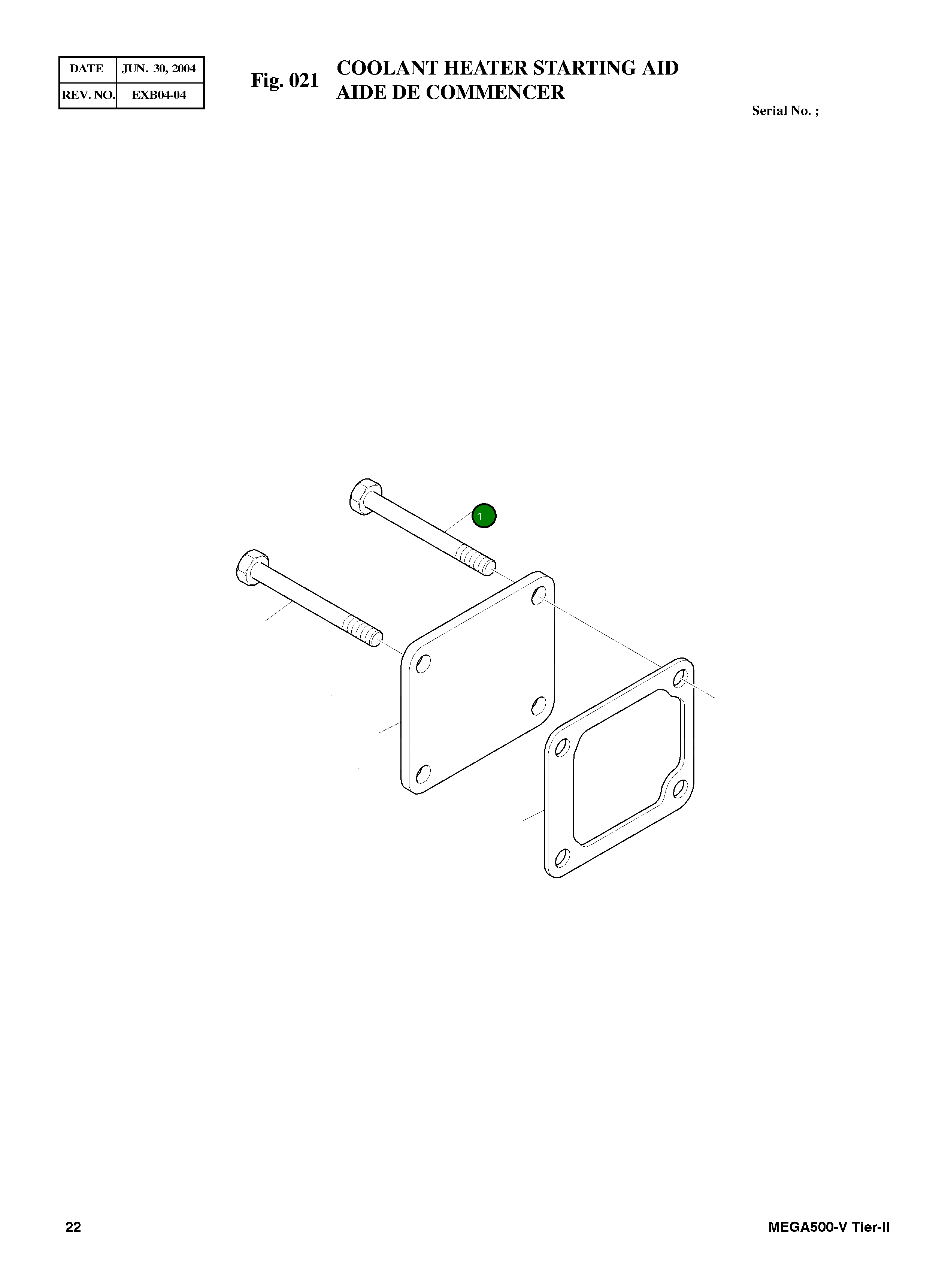 Винт M10X1.5X30 3034836 Komatsu