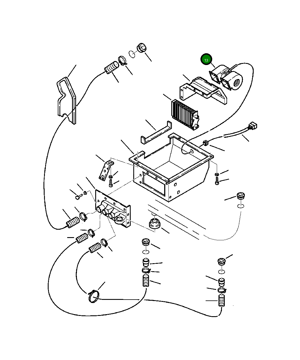 Воздуходувка отопителя 888011050 Komatsu