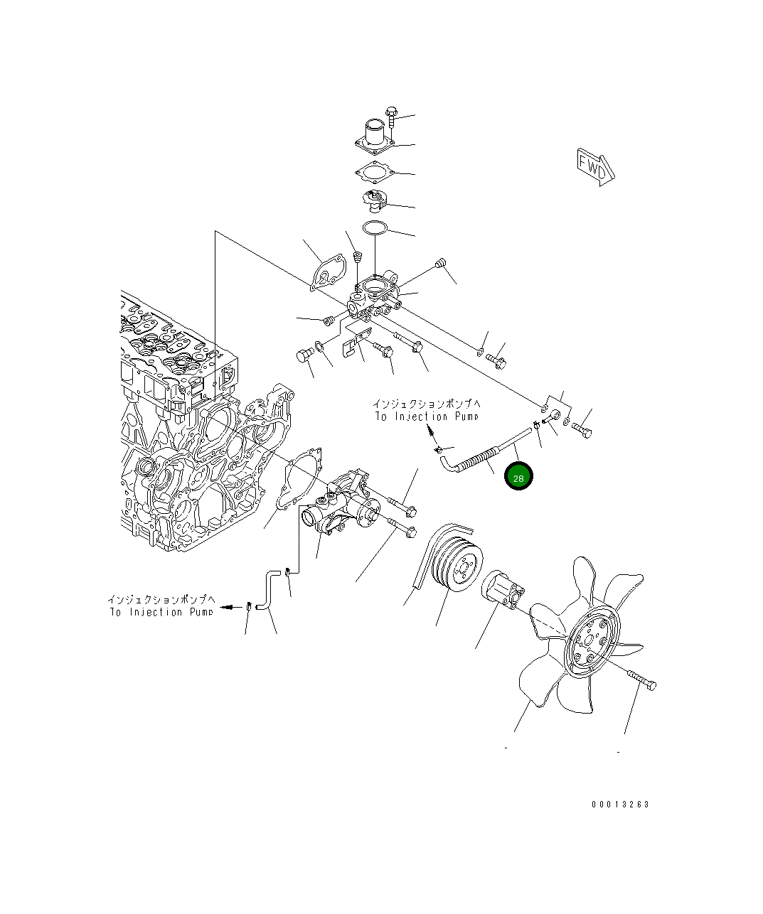Шланг YM129907-49710 Komatsu