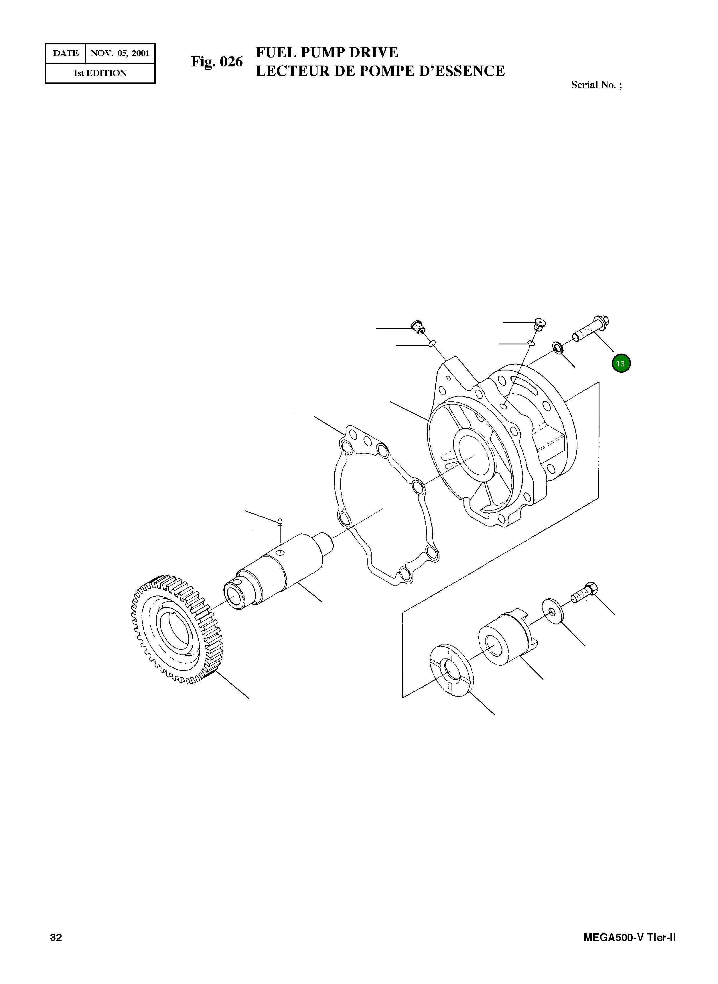 Винт M10X1.5X40 3883123 Komatsu