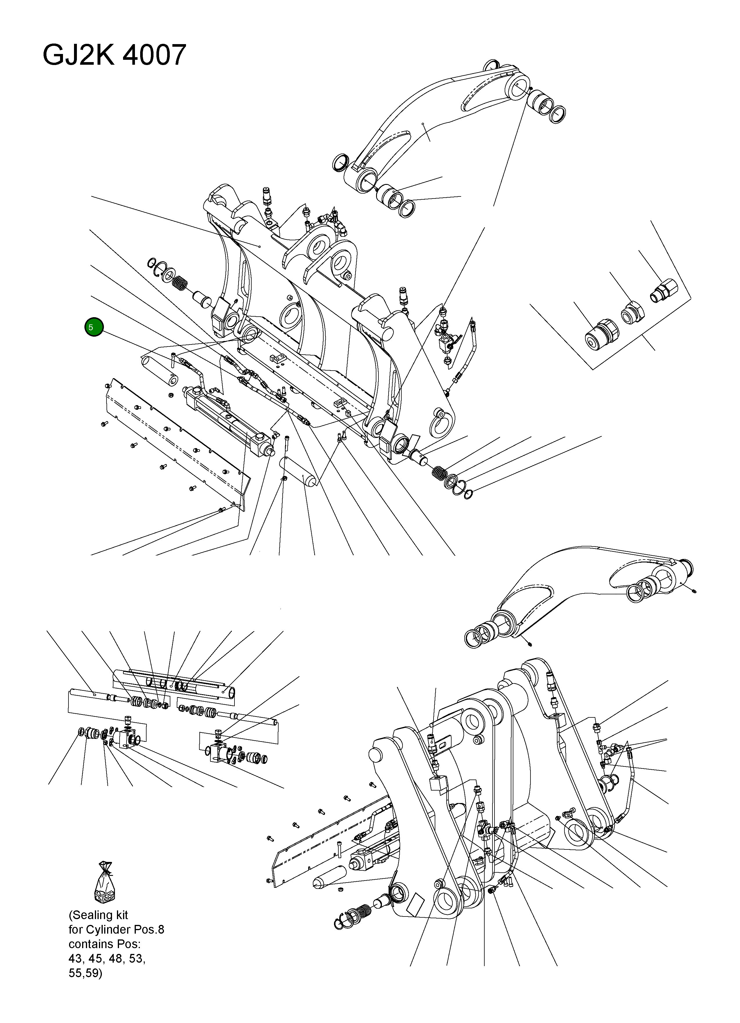Шланг 42Y-72-H0P21 Komatsu