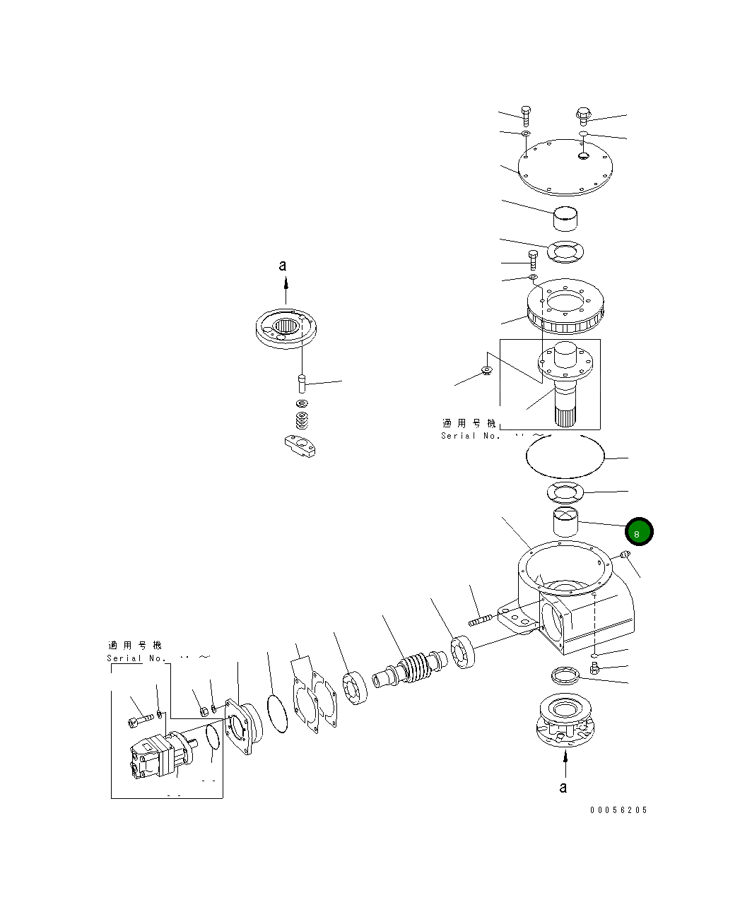 Втулка 23B-70-52190 Komatsu