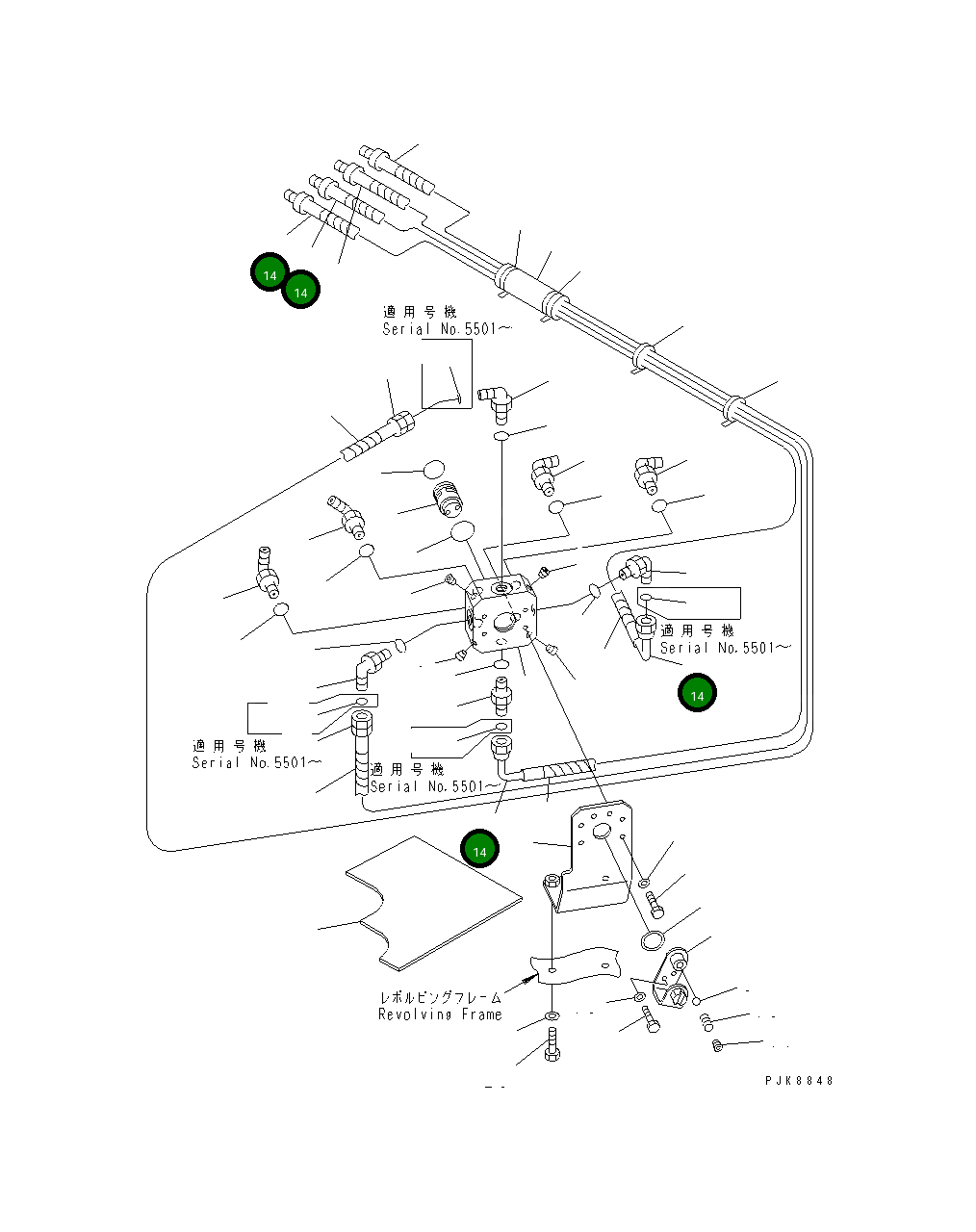 Шланг 22M-62-17110 Komatsu
