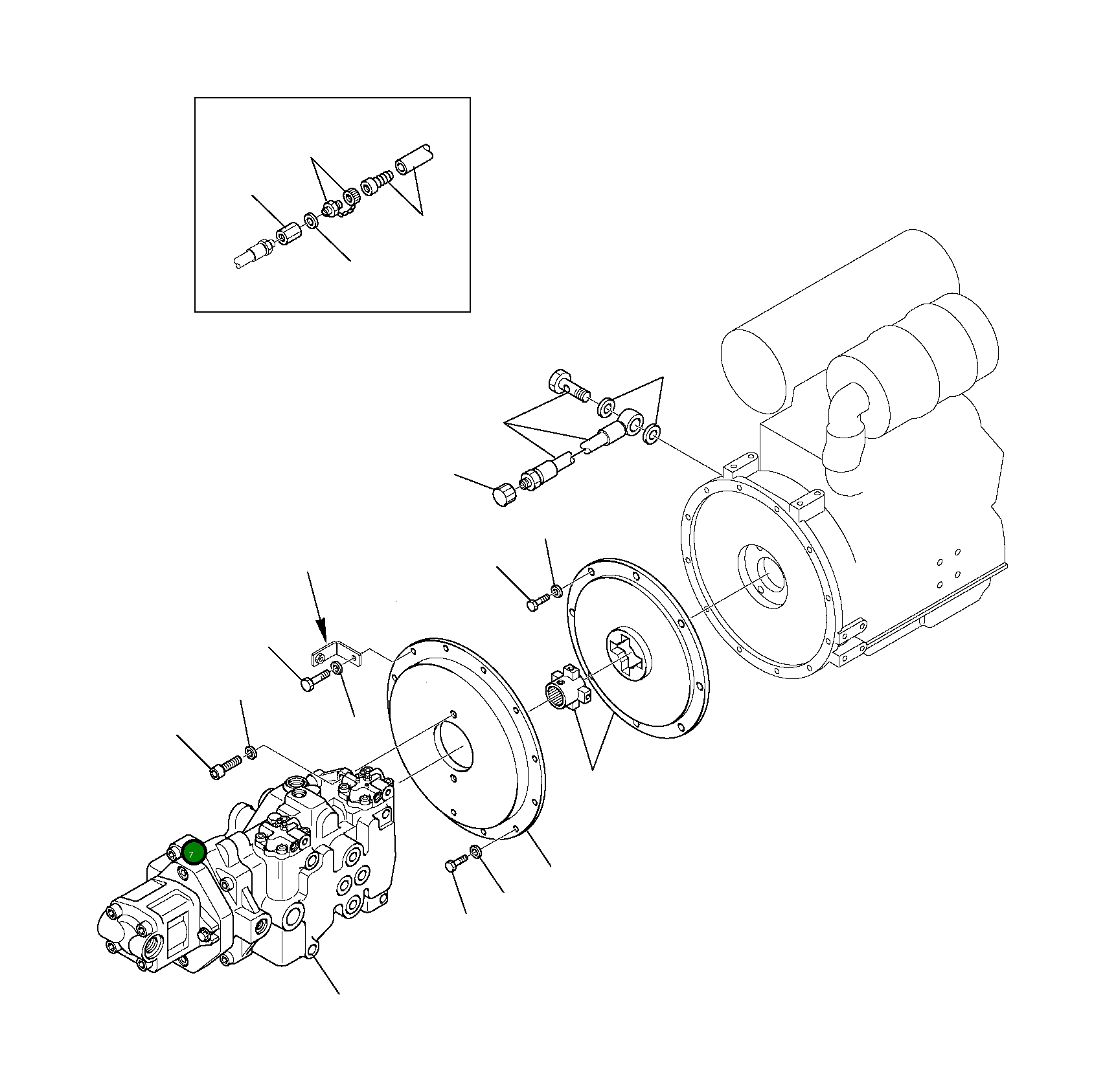 Винт 801105163 Komatsu
