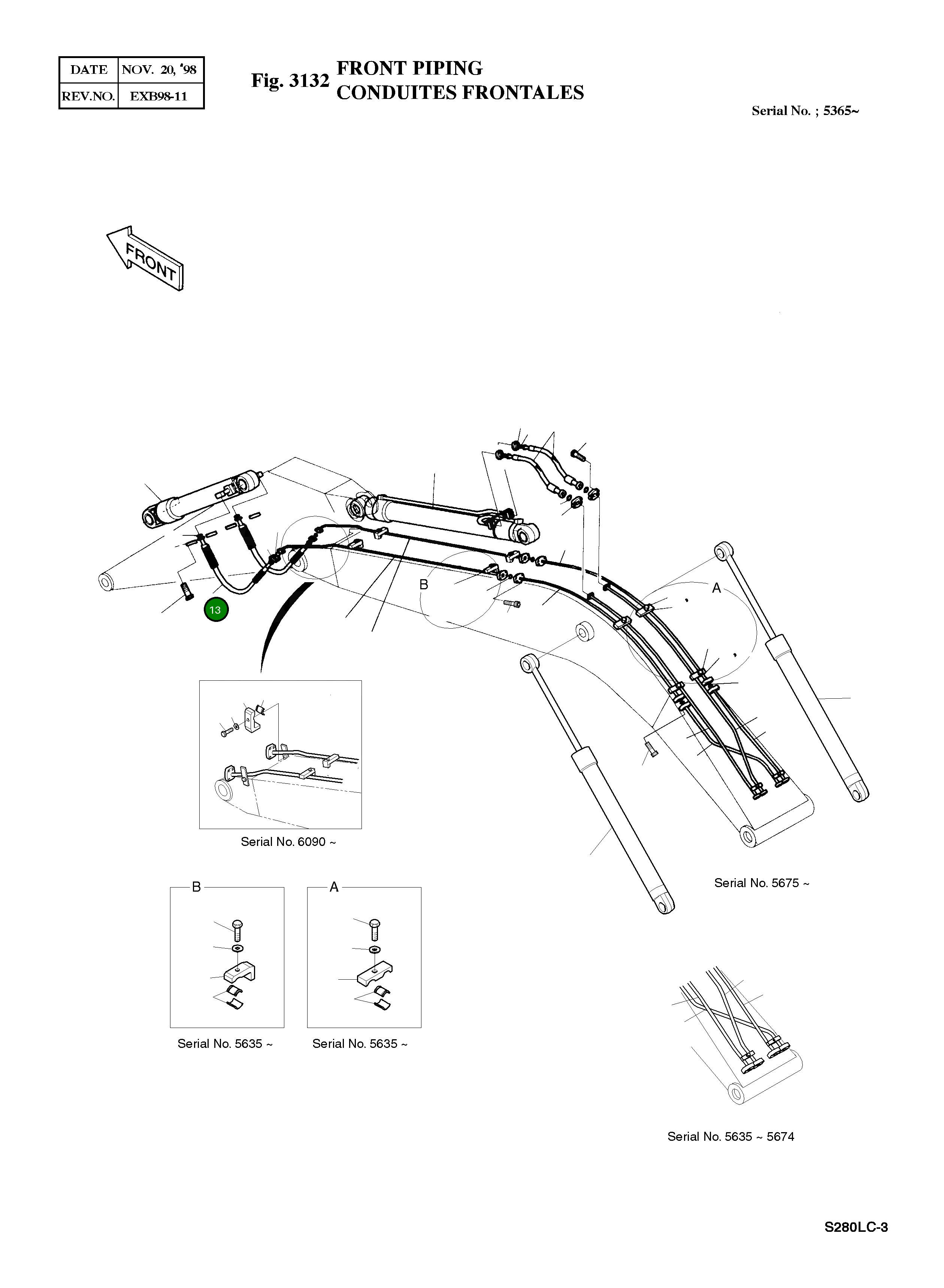 Шланг 2184-1098D54 Komatsu