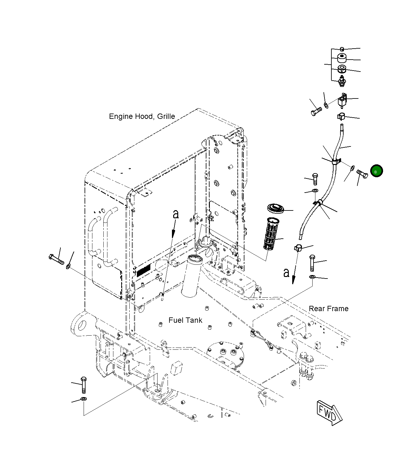 Шланг 23H-04-11121 Komatsu