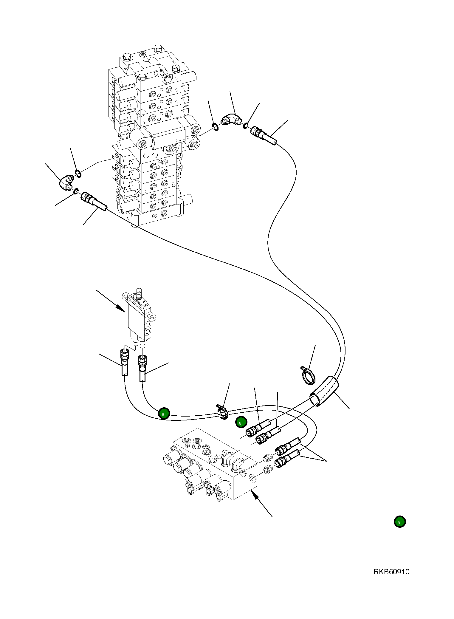 Шланг 21W-62-R8730 Komatsu