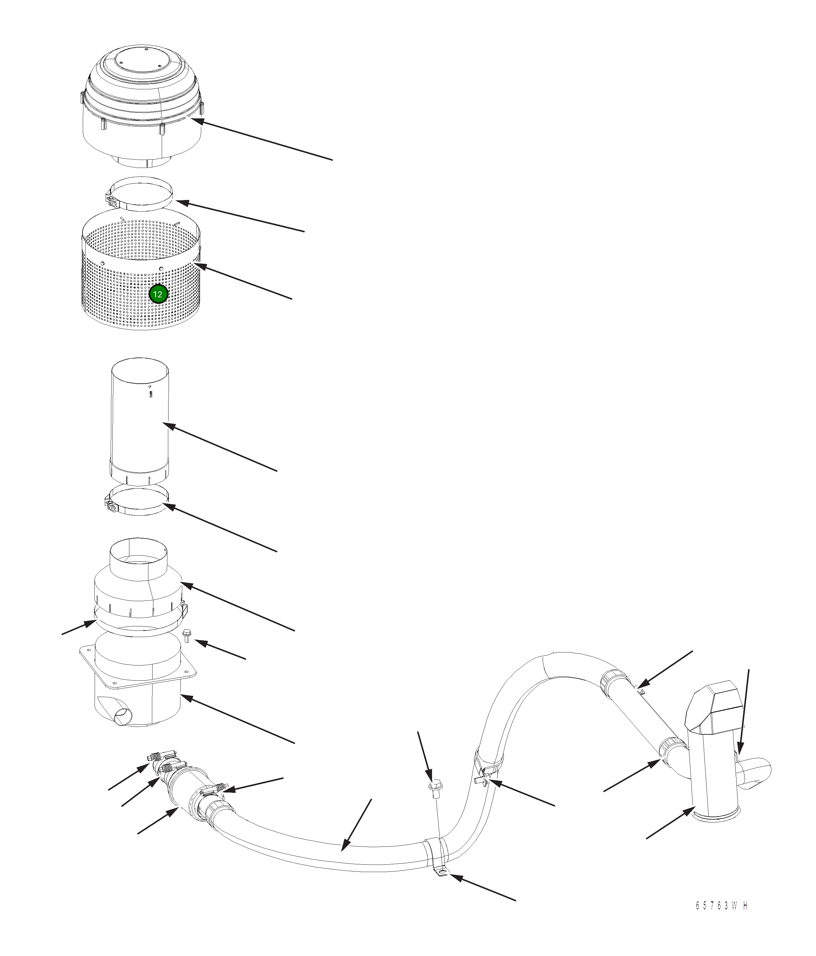 Шланг 2A7-03-A0610 Komatsu