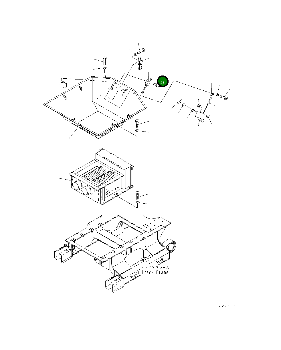 Винт 01023-60435 Komatsu