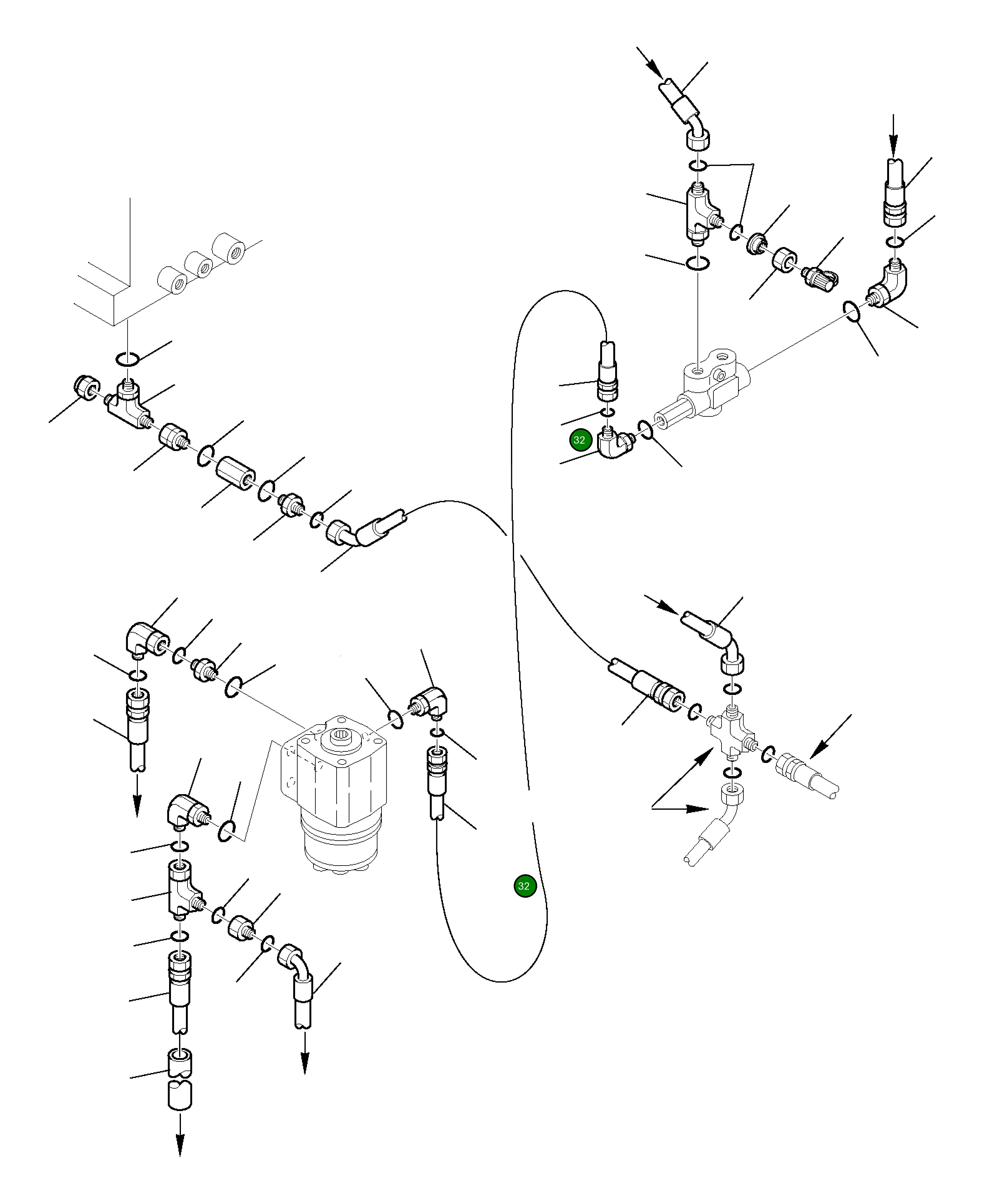 Шланг 392430025 Komatsu