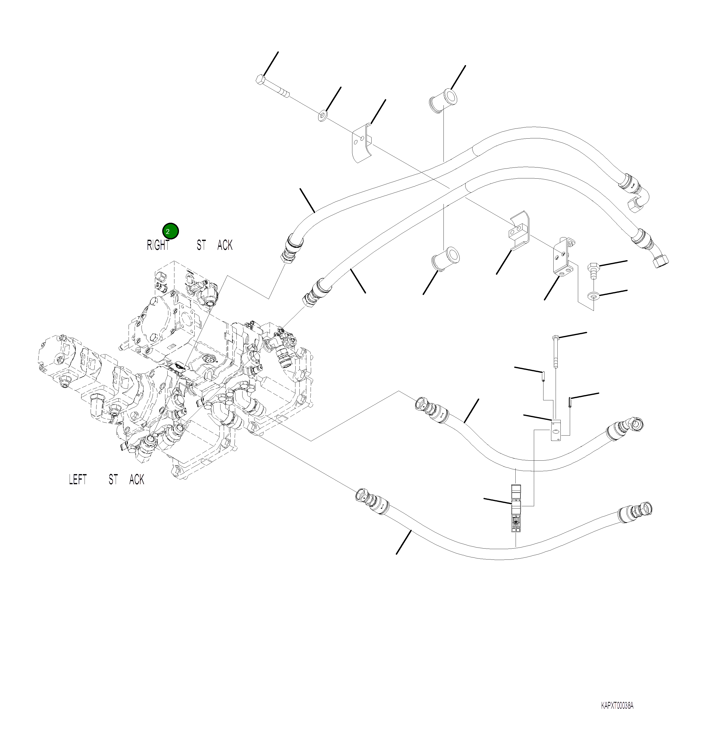 Шланг 4A1-62-22240 Komatsu