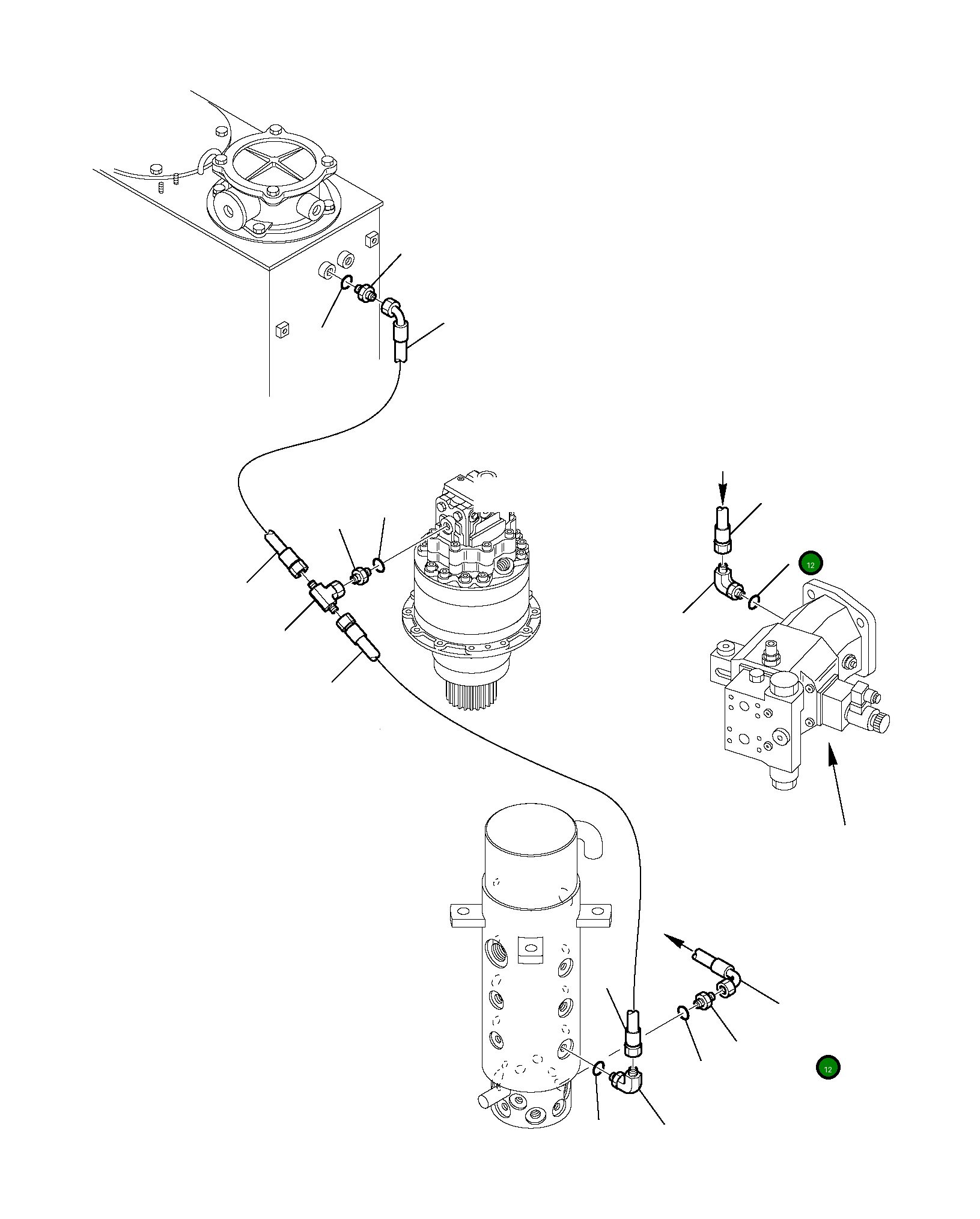 Шланг 21D-09-91620 Komatsu