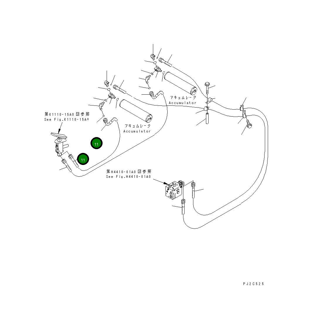 Шланг 23B-60-43250 Komatsu