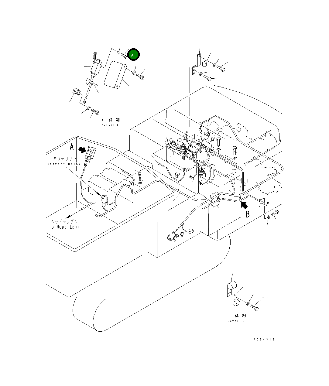 Винт 01220-30435 Komatsu