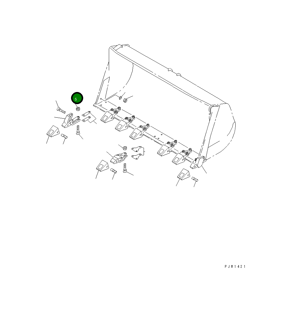 Гайка 02915-12219 Komatsu