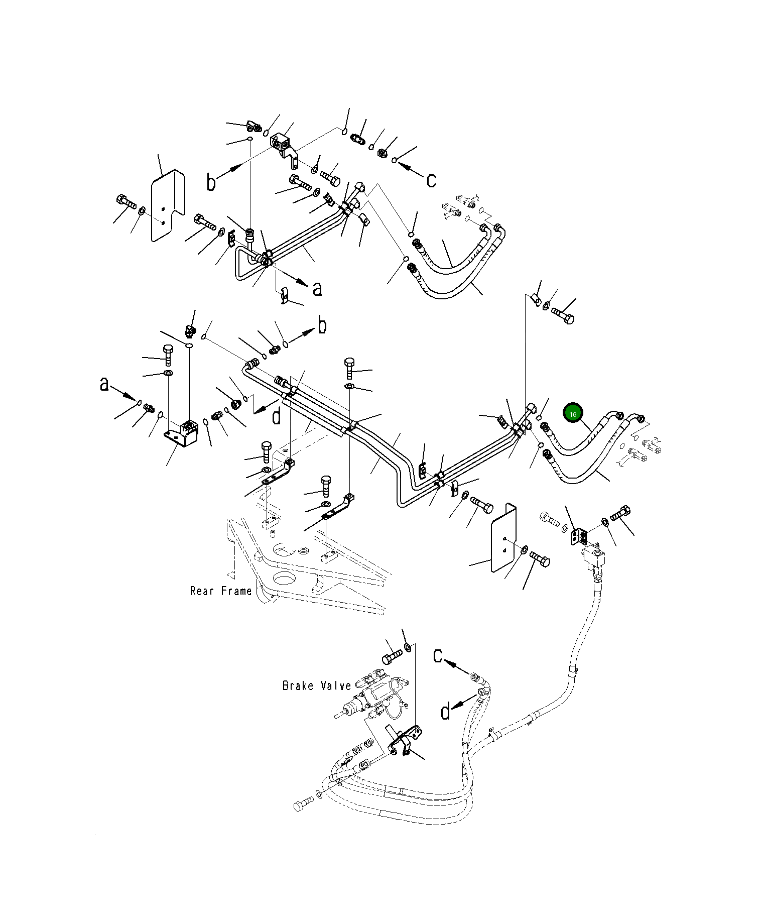 Шланг 23H-43-16250 Komatsu