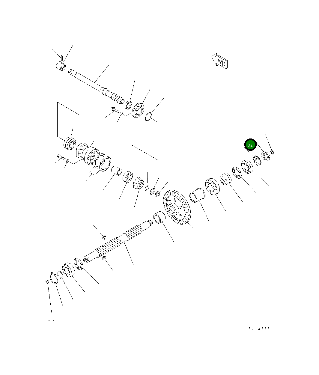 Гайка 01530-06214 Komatsu