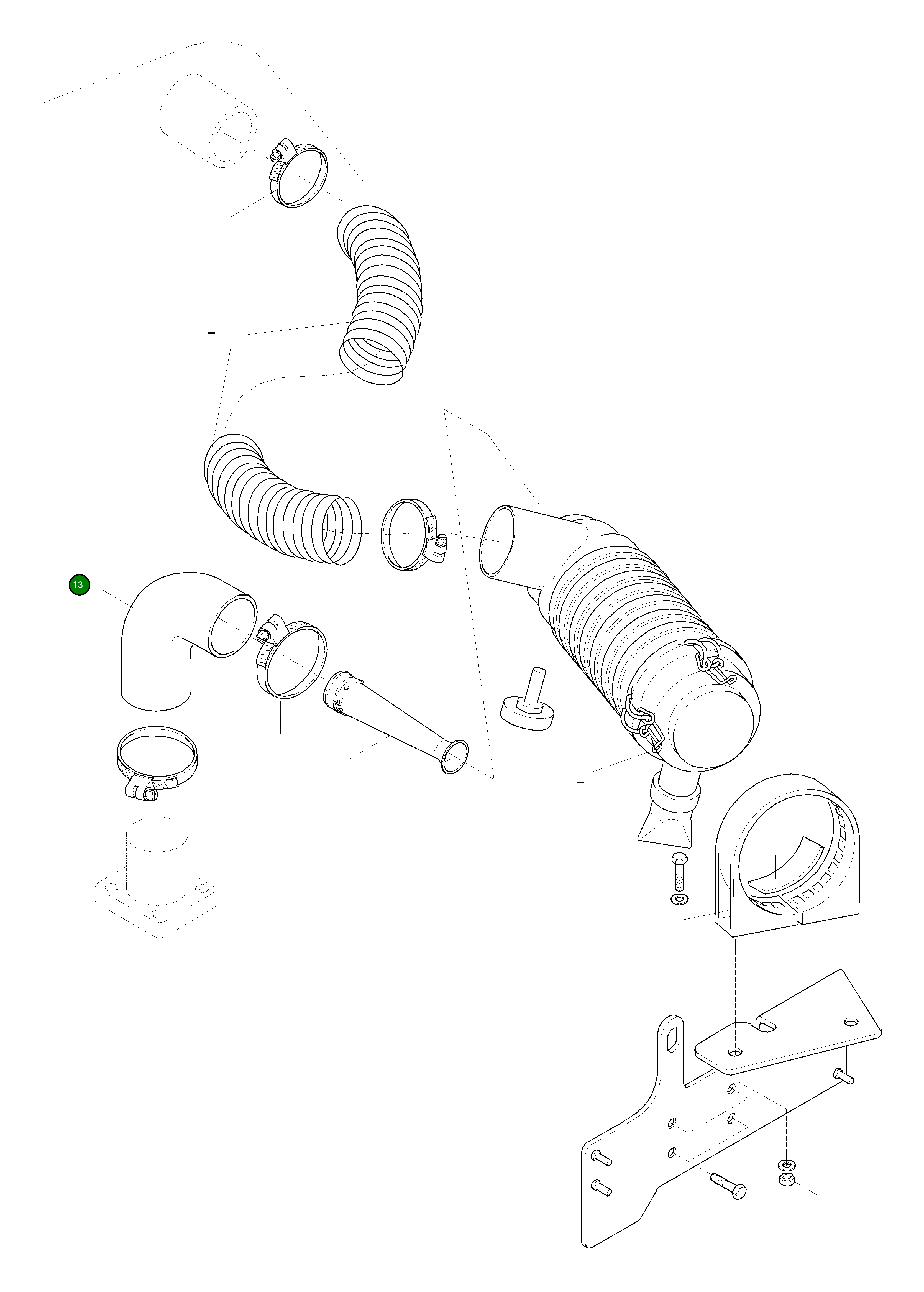 Шланг 42W-01-13A20 Komatsu