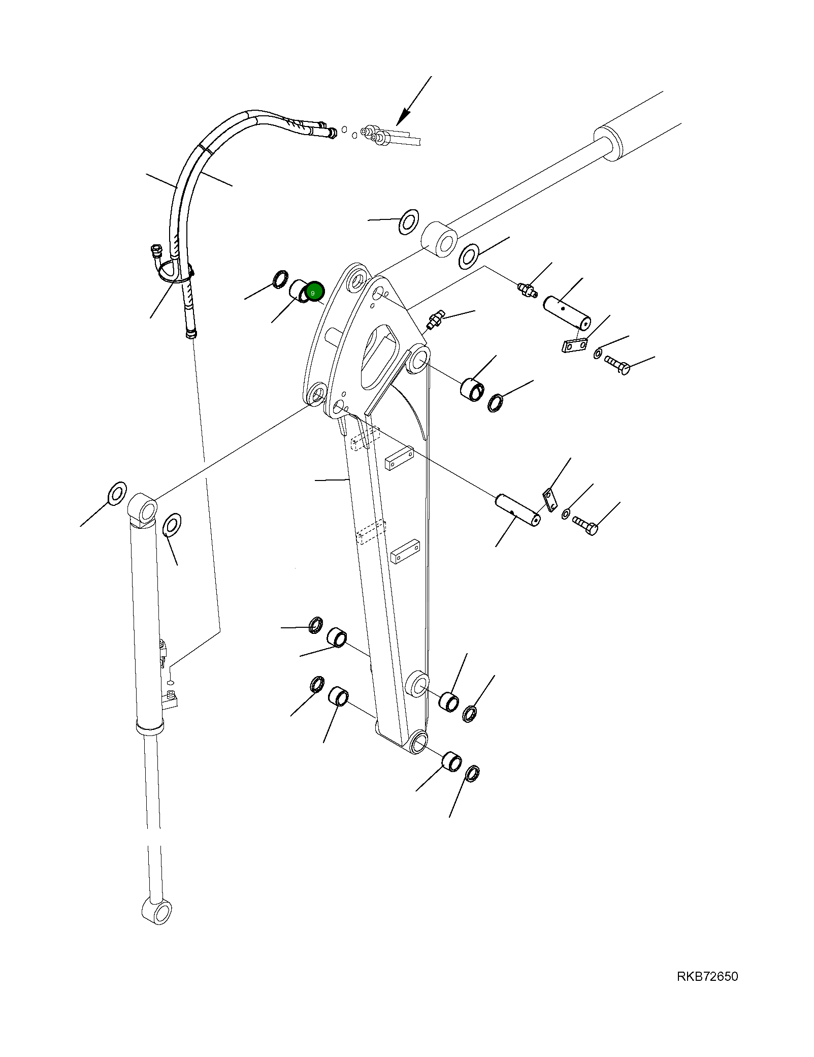 Шланг 2A1-62-13250 Komatsu