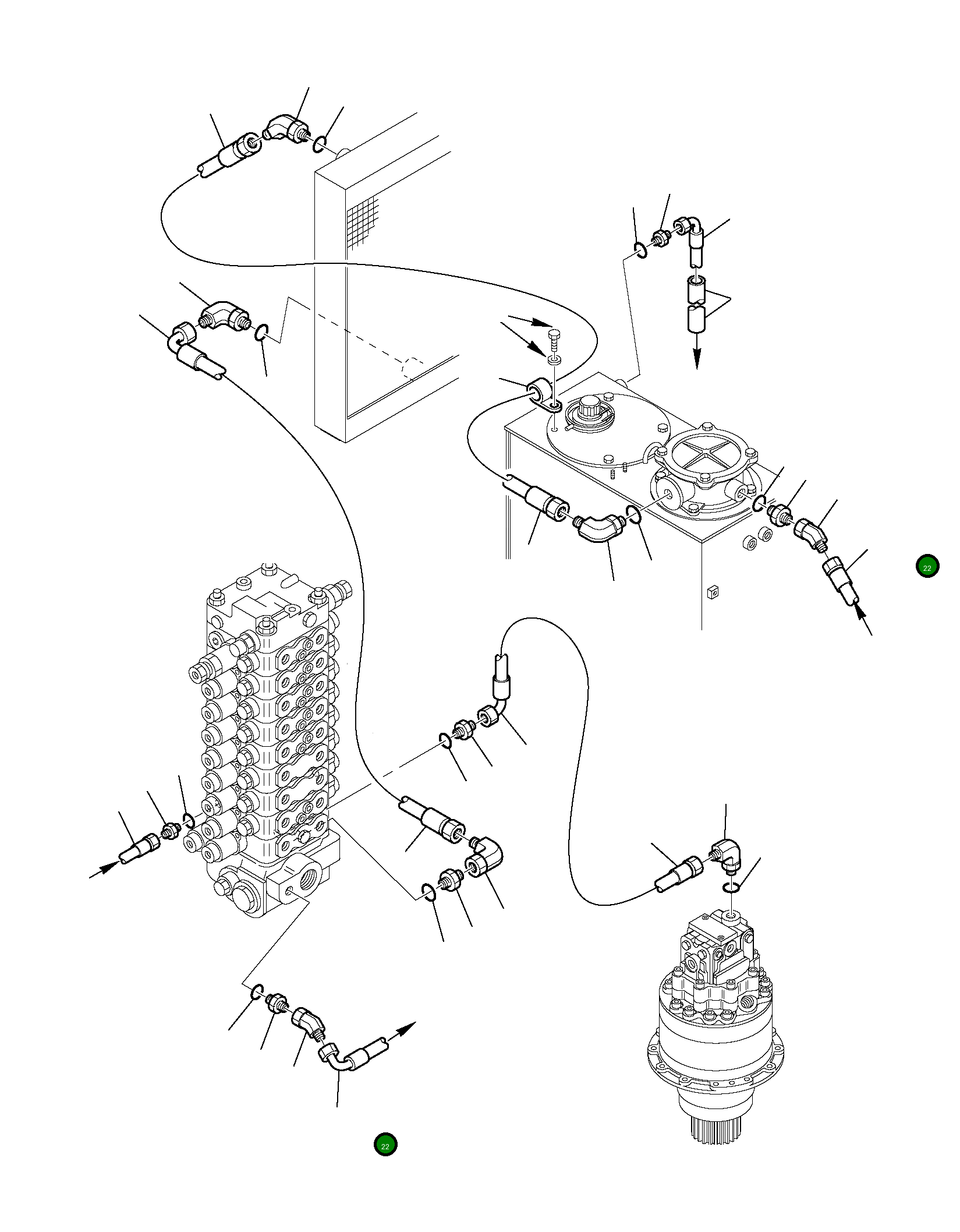Шланг 21D-09-91610 Komatsu
