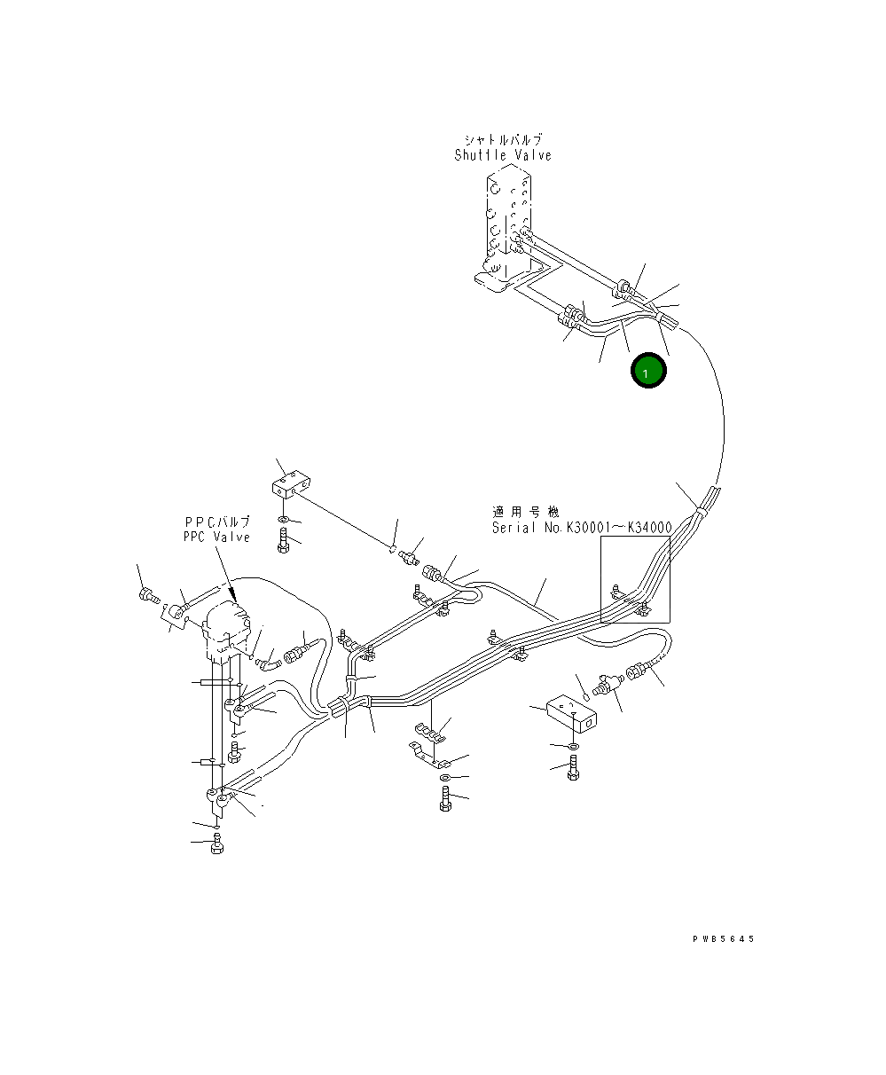 Шланг 21P-62-K1940 Komatsu
