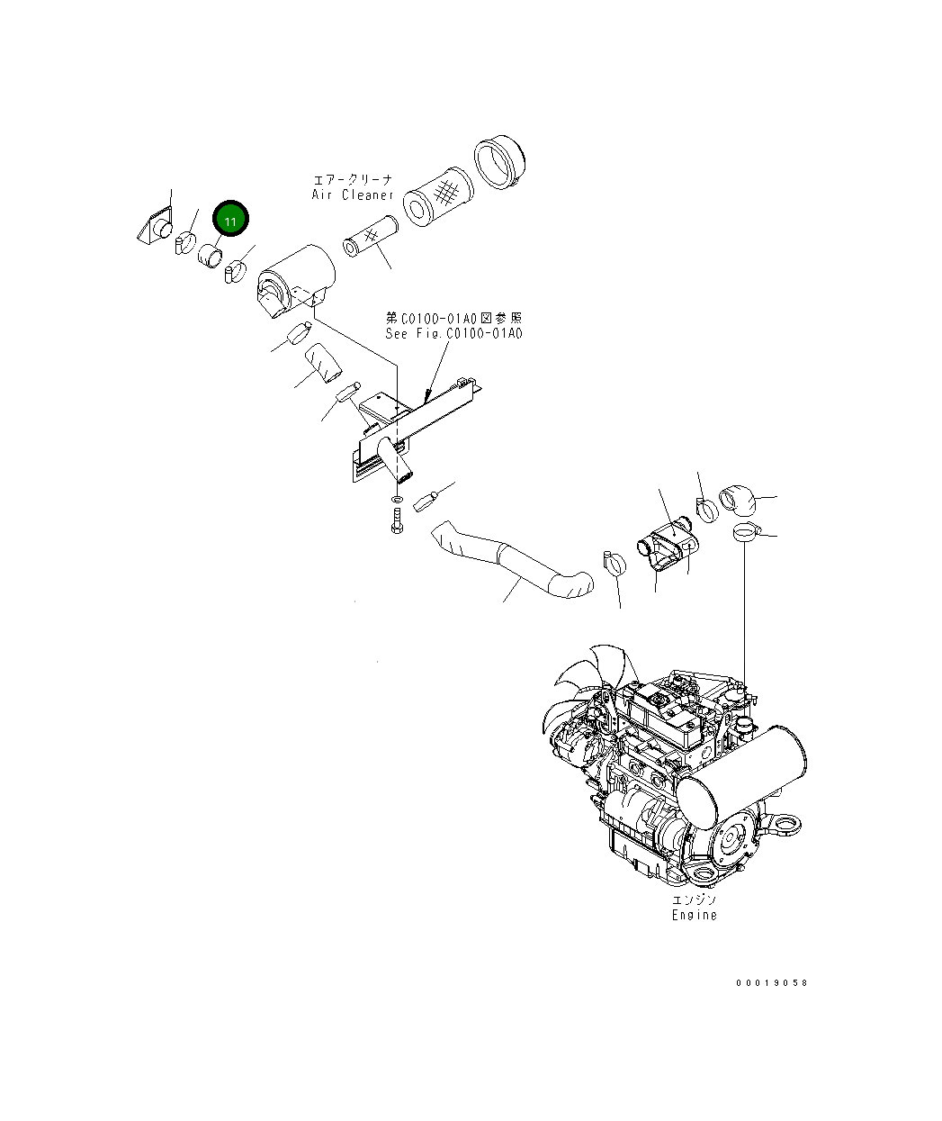 Шланг 22L-01-21242 Komatsu