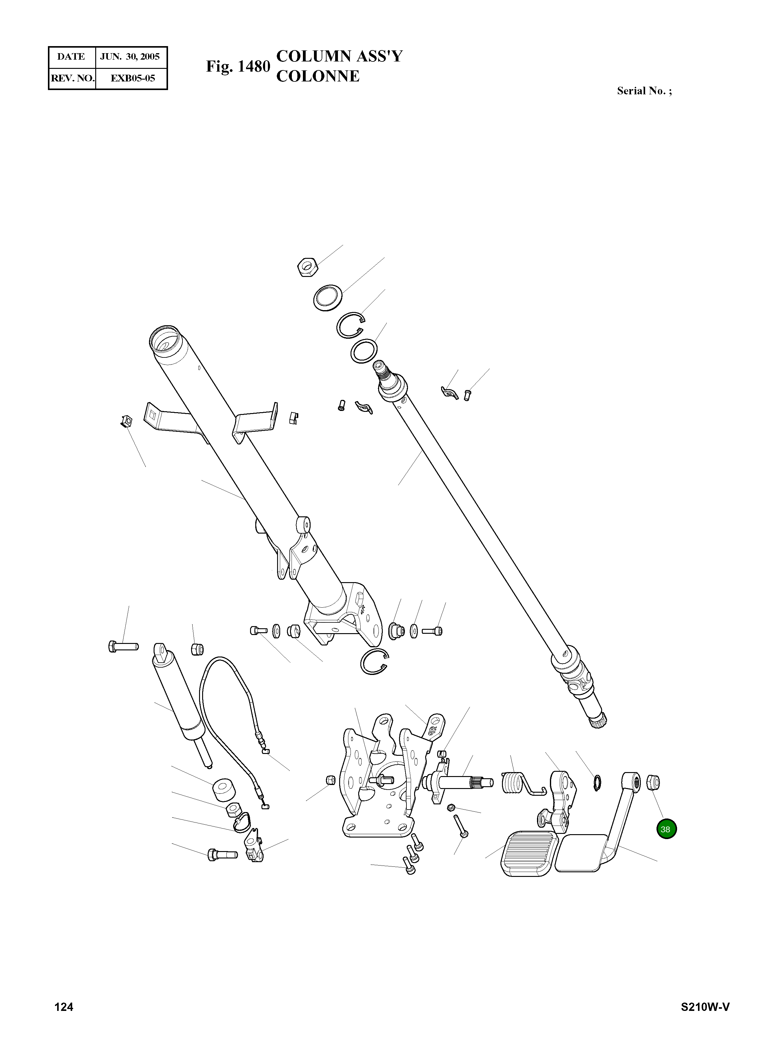 Гайка 011-019-001 Komatsu