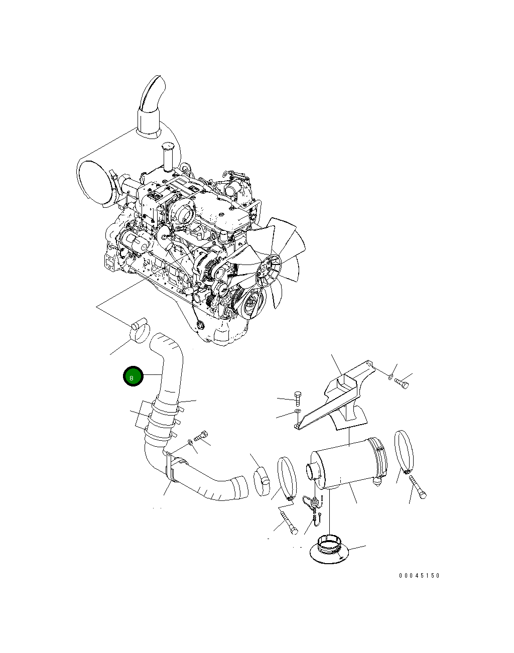 Шланг 22U-01-27190 Komatsu