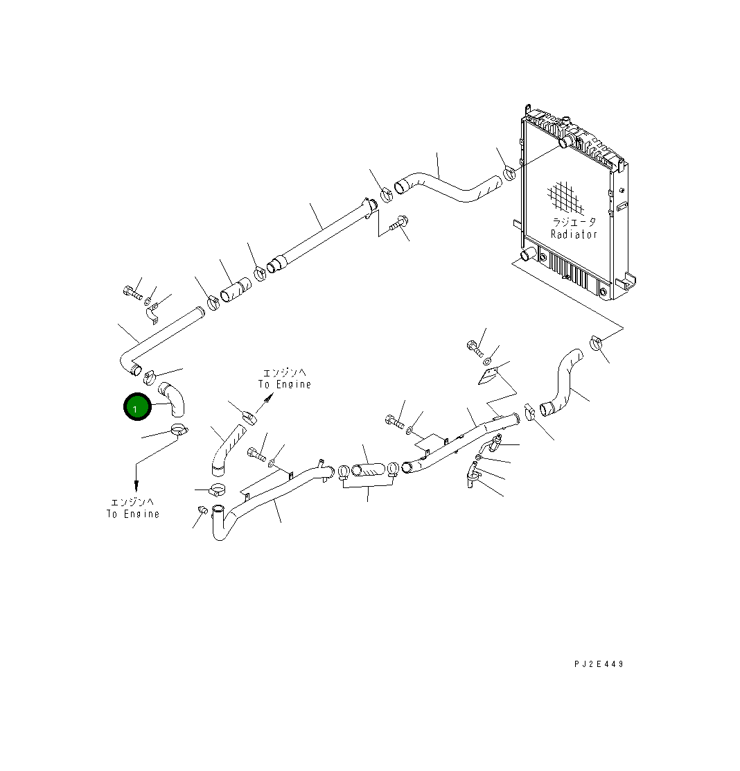 Шланг 23A-03-31612 Komatsu