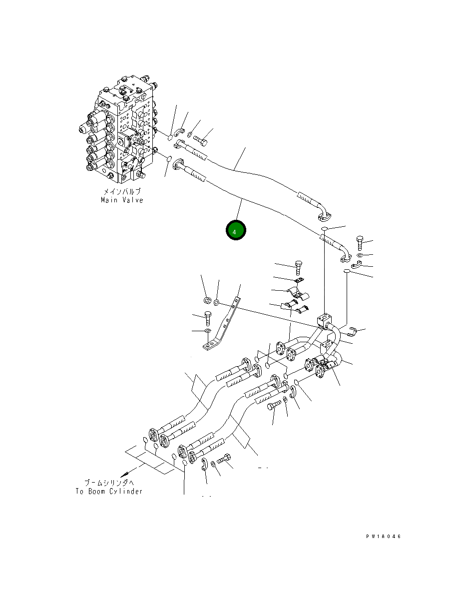 Шланг 22U-62-22150 Komatsu