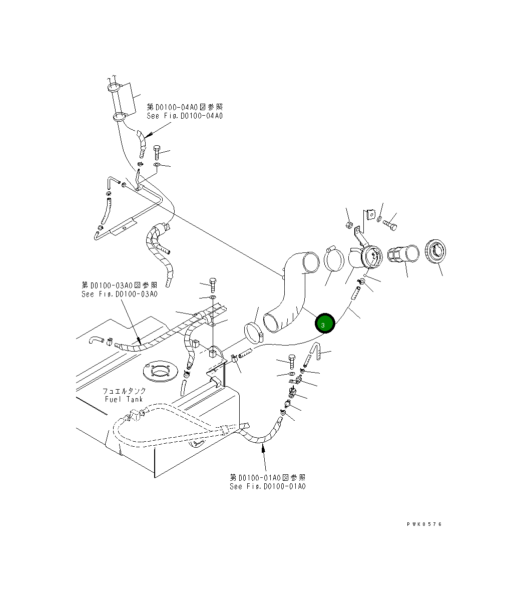 Шланг 21W-04-38122 Komatsu