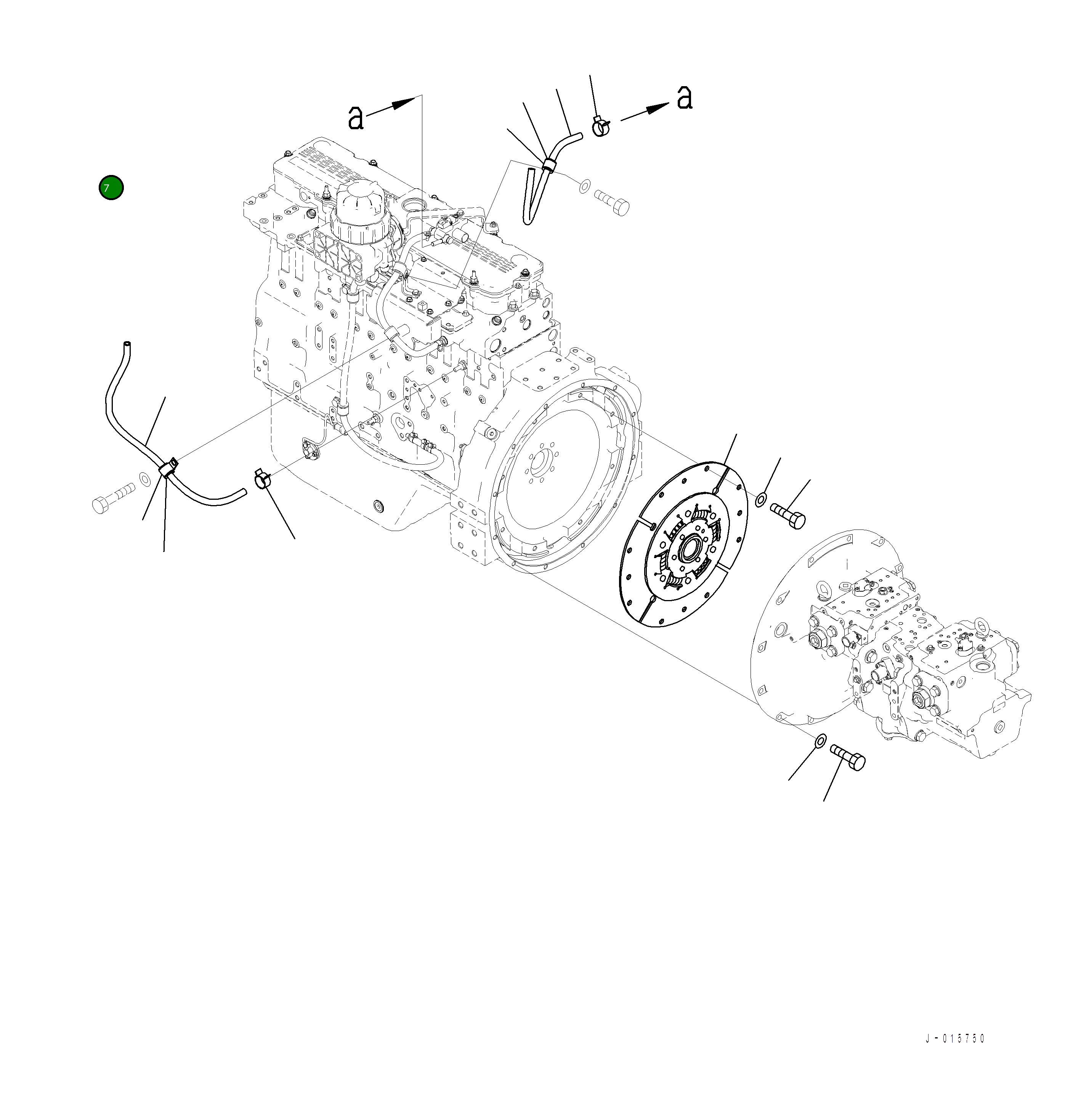 Шланг 2A7-01-11481 Komatsu