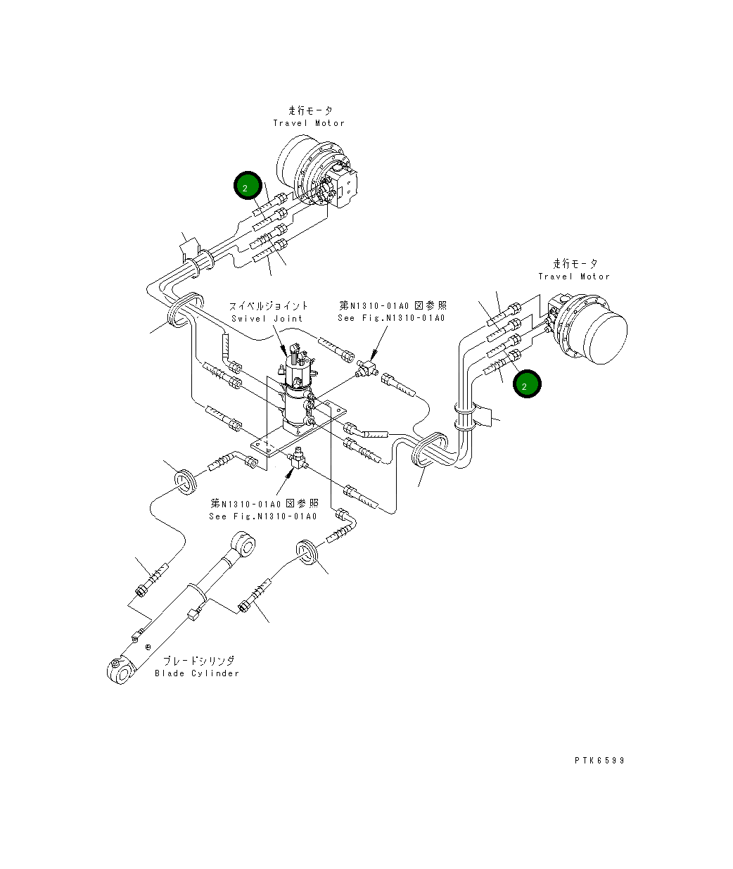 Шланг 22F-62-12460 Komatsu