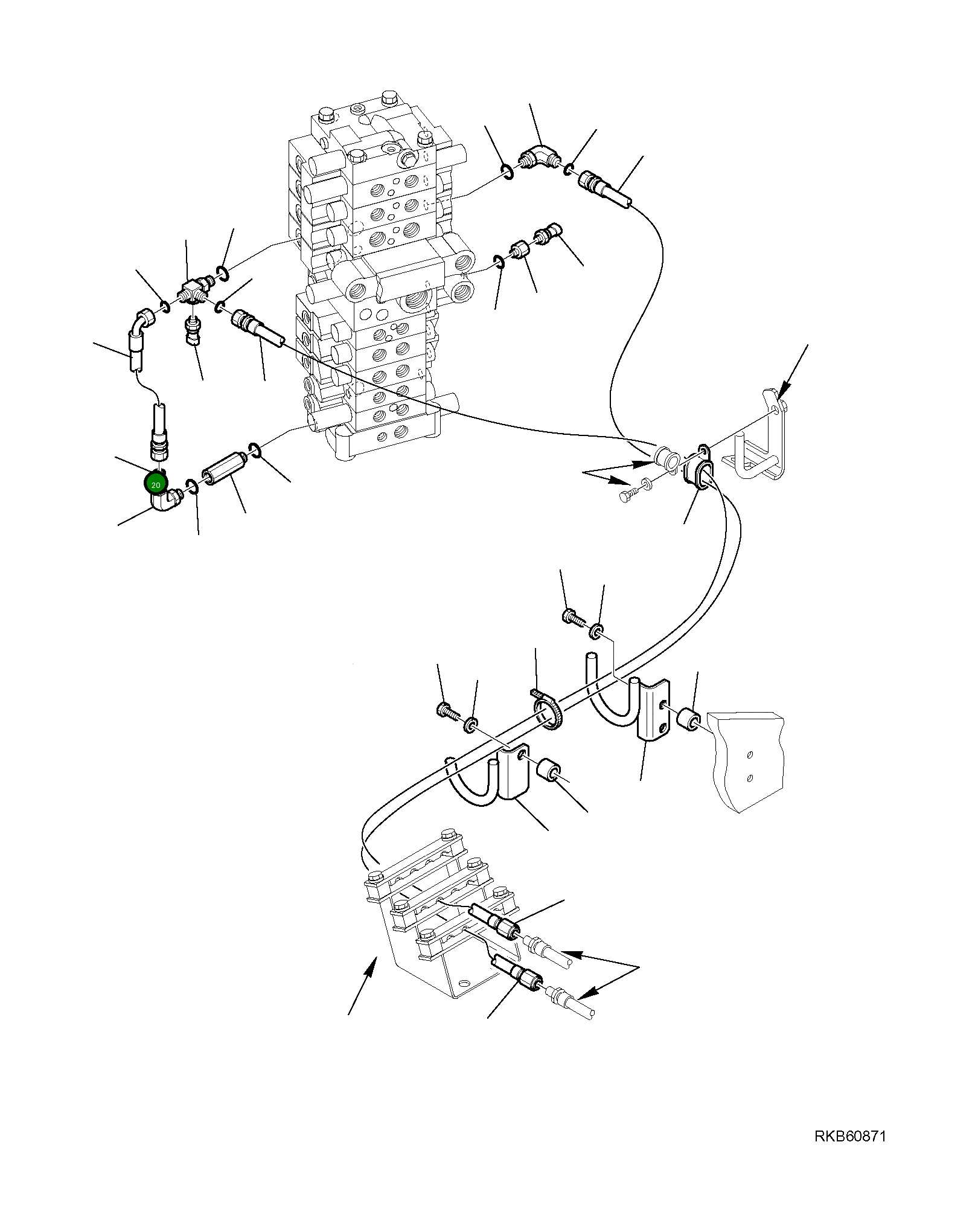 Шланг 21W-62-R1540 Komatsu