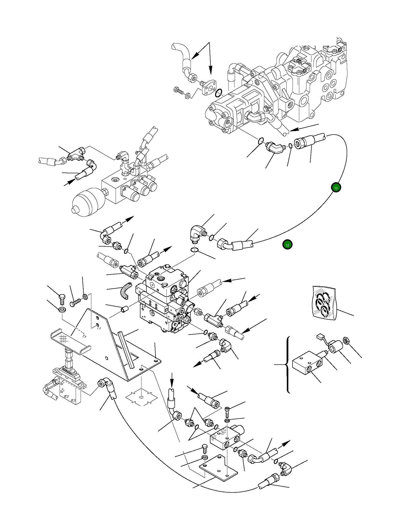 Шланг 37A-970-1330 Komatsu
