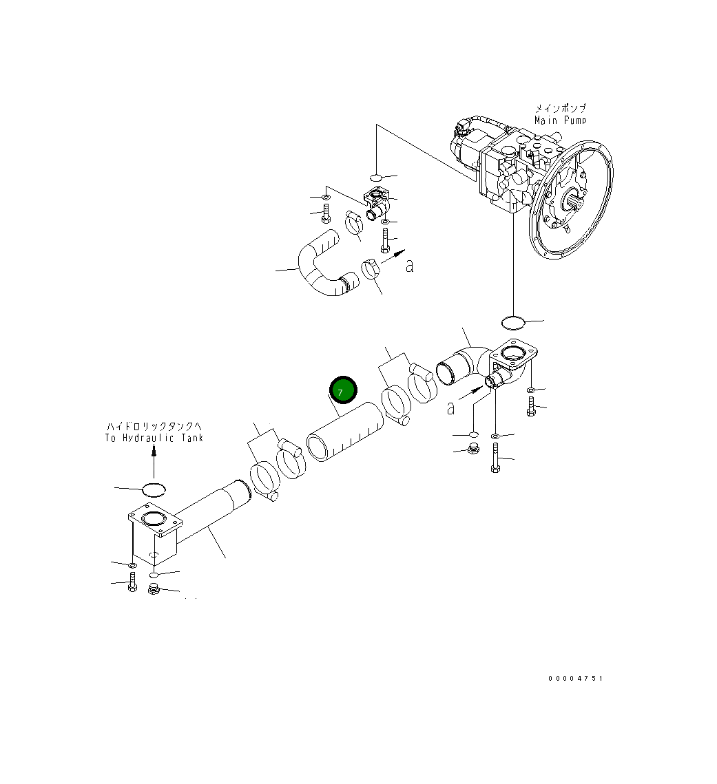 Шланг 21W-62-48331 Komatsu