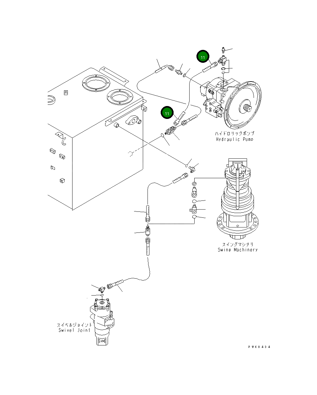 Шланг 21P-62-K4730 Komatsu