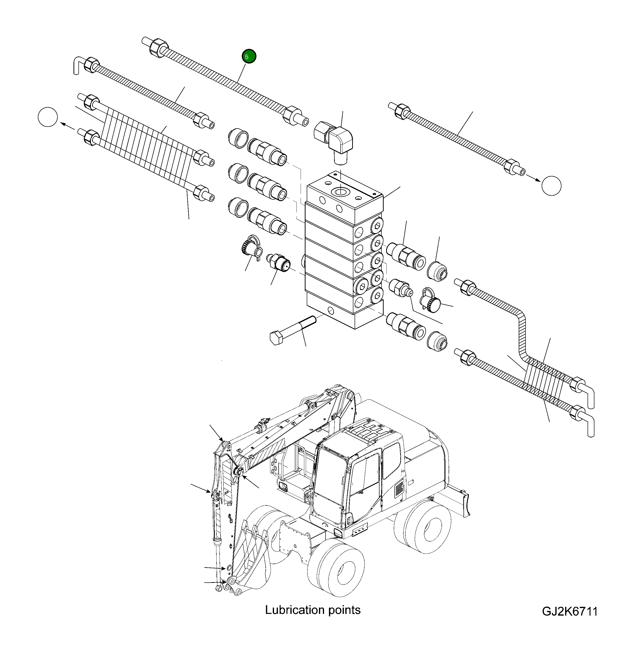 Шланг 42W-09-H3990 Komatsu