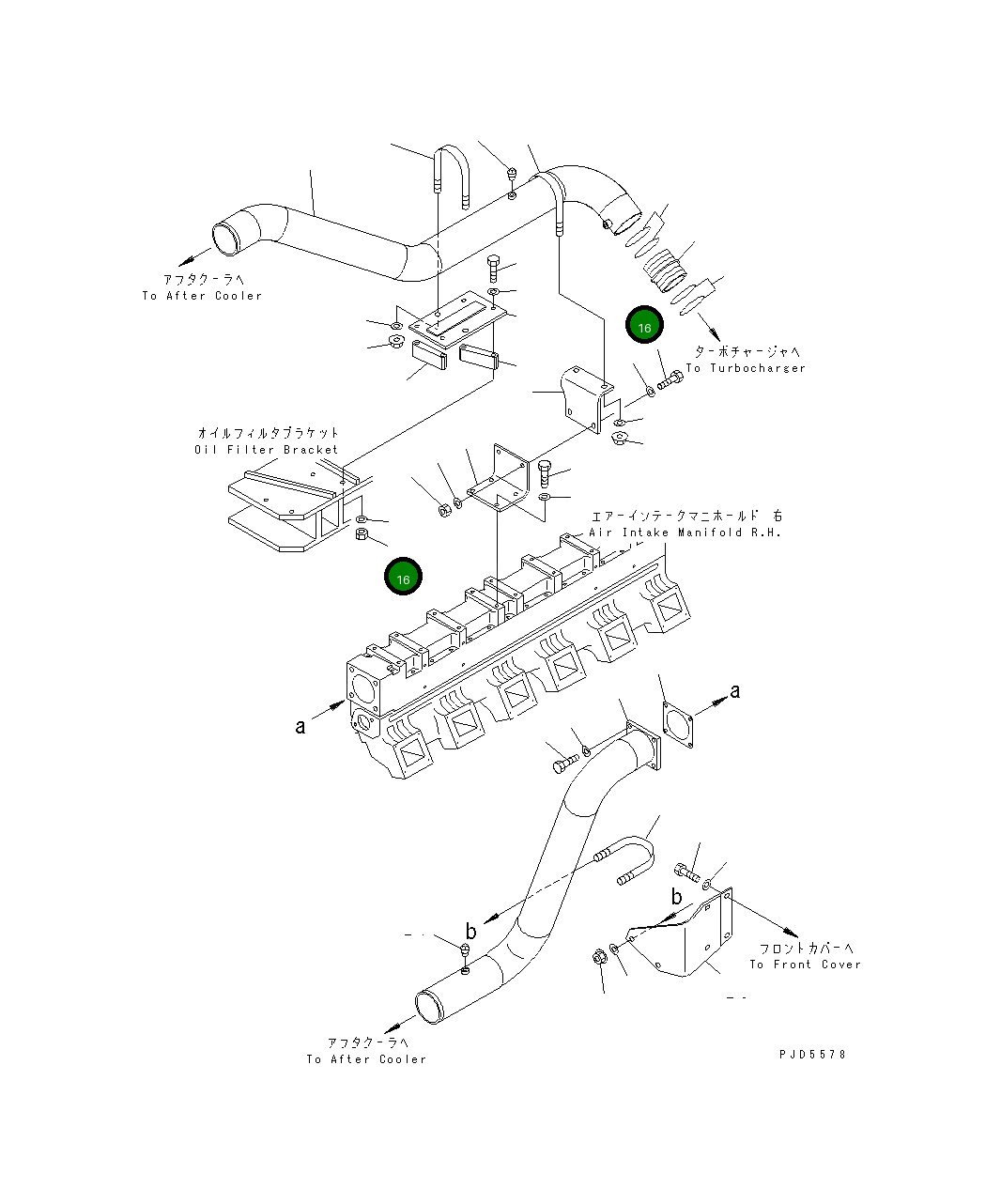 Гайка 01580-01080 Komatsu