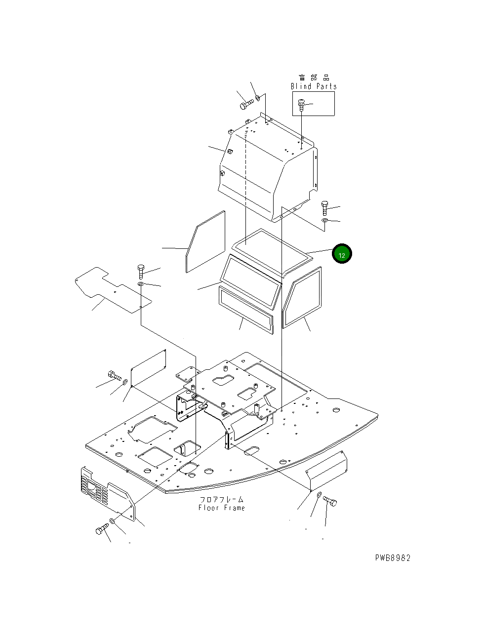 Тканевый элемент 22U-54-13711 Komatsu