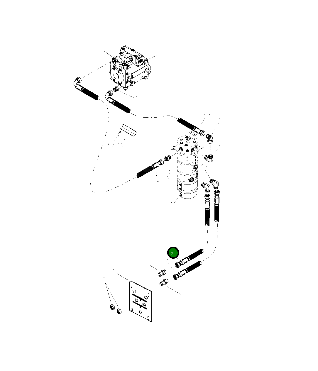 Шланг 4A1-62-20620 Komatsu