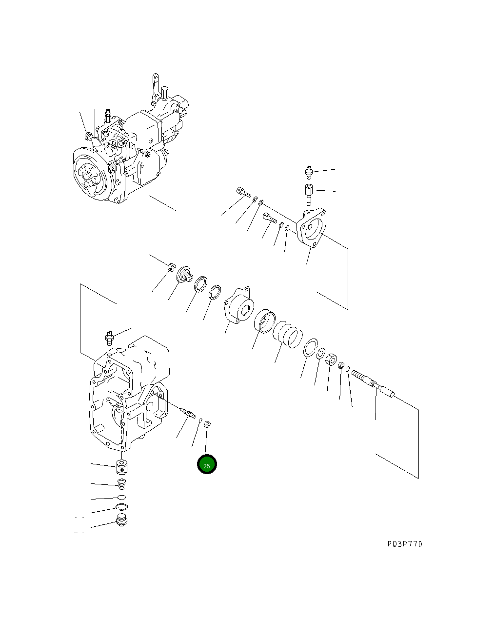 Гайка 02216-10505 Komatsu