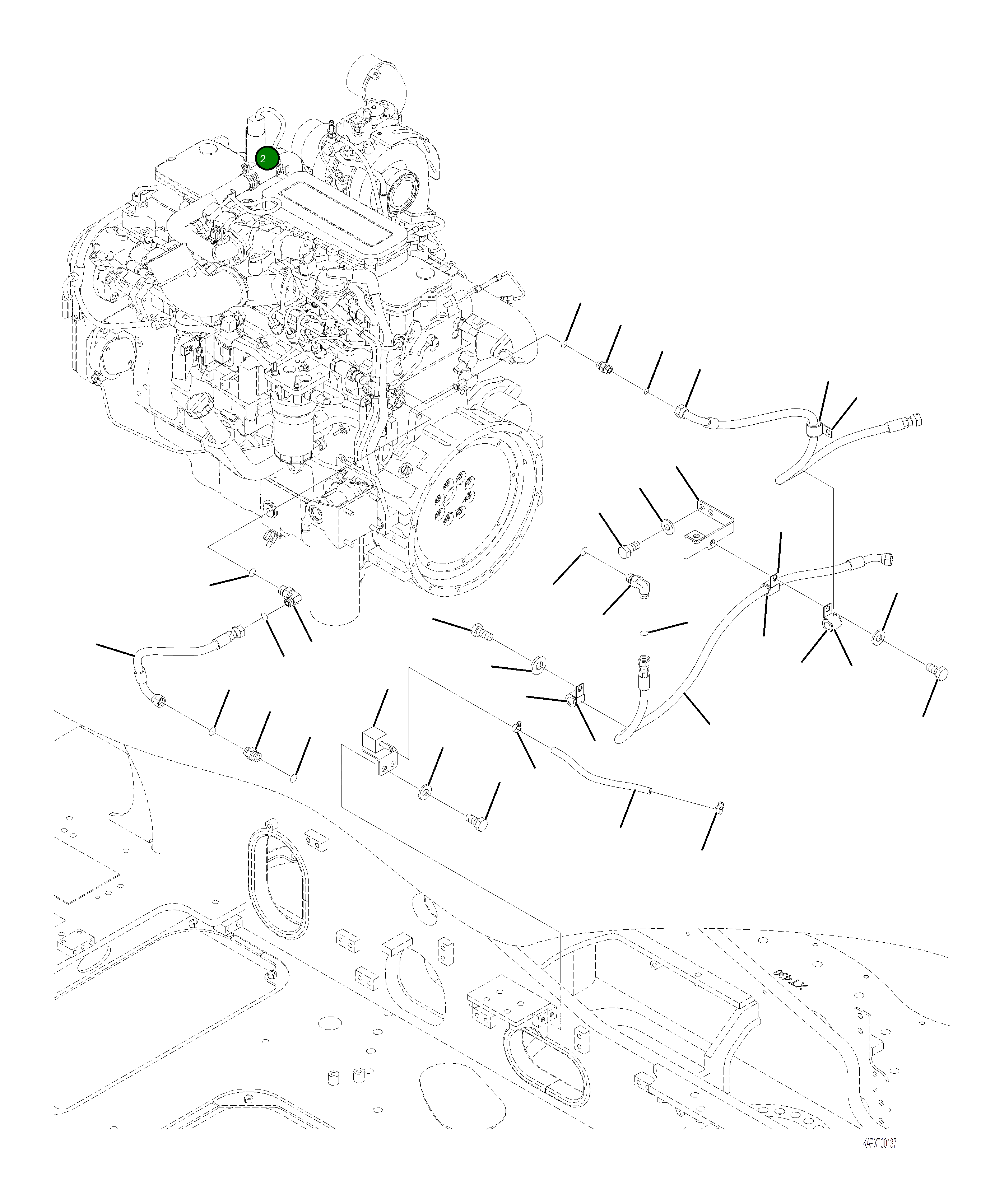 Шланг 4A1-04-21072 Komatsu