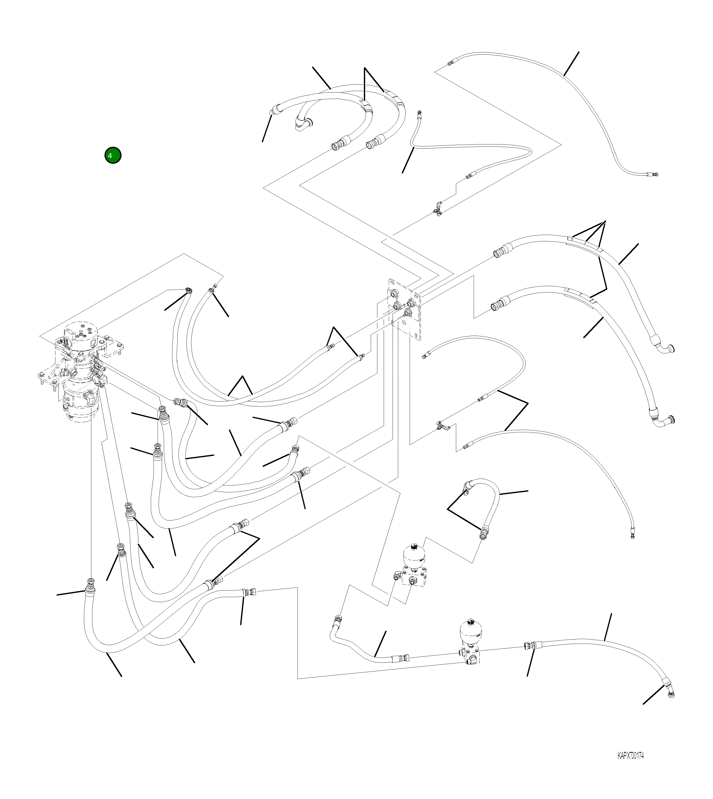 Шланг 4A1-62-24780 Komatsu