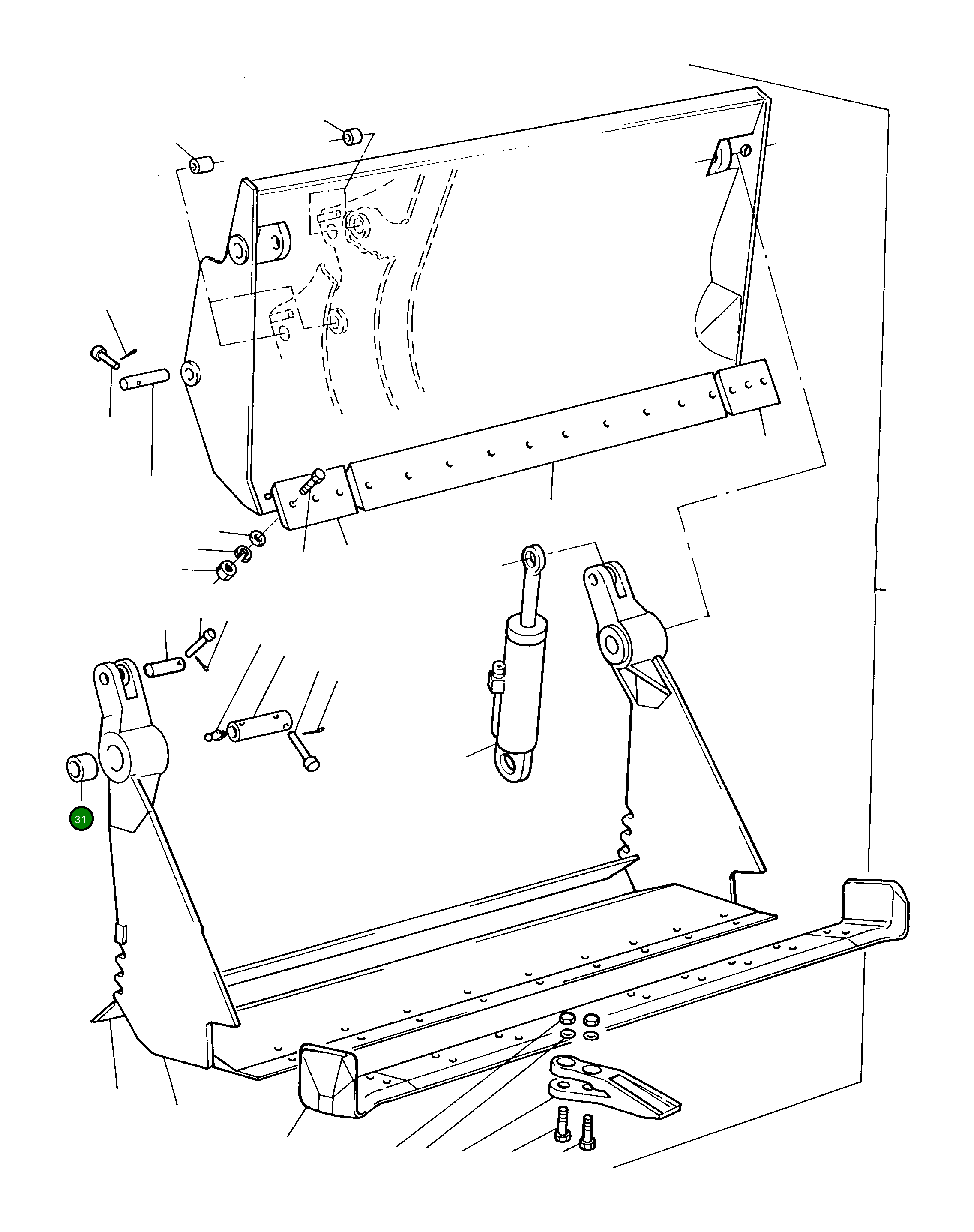 Втулка 1888896M1 Komatsu