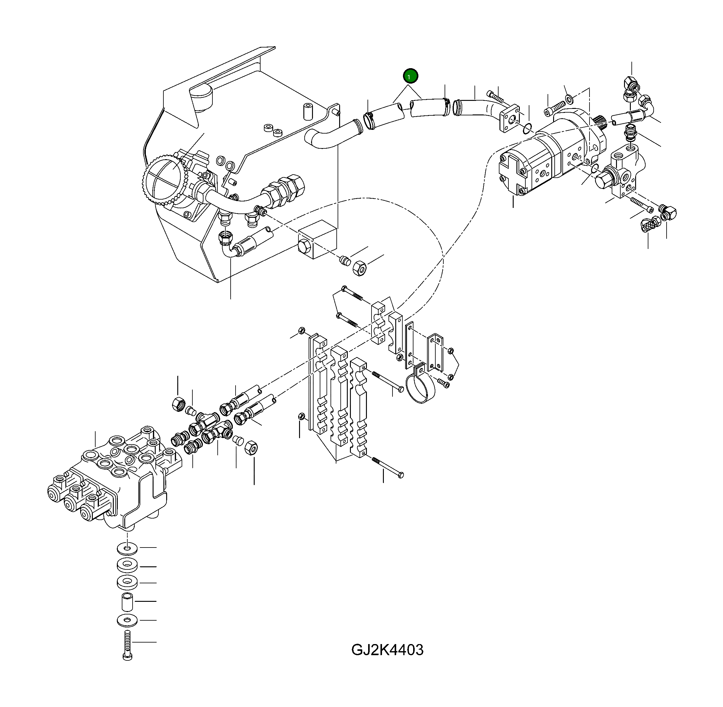 Шланг 42U-62-23180 Komatsu
