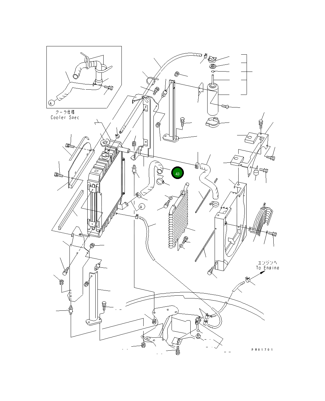 Шланг YM172164-13201 Komatsu