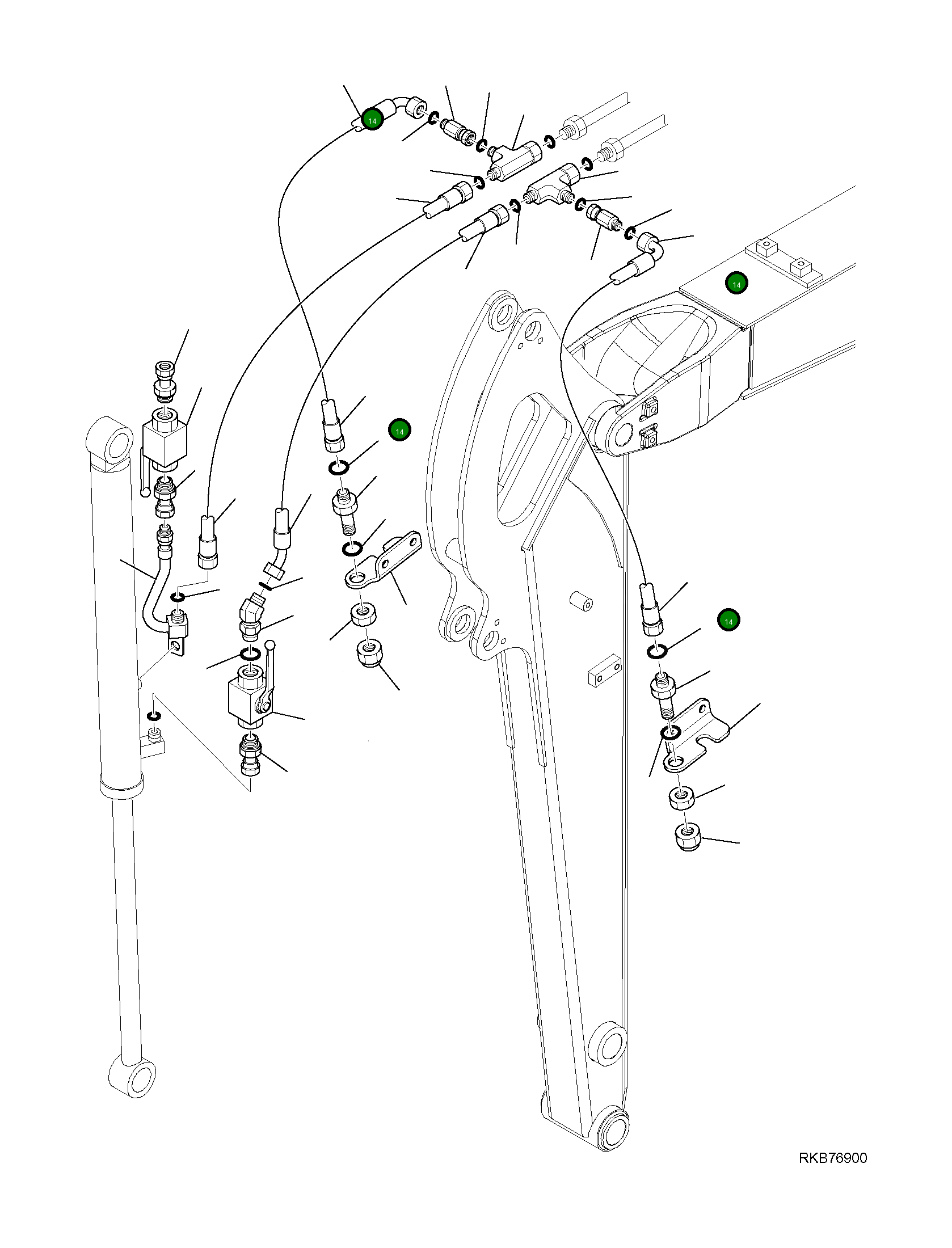 Шланг 22L-09-R5570 Komatsu